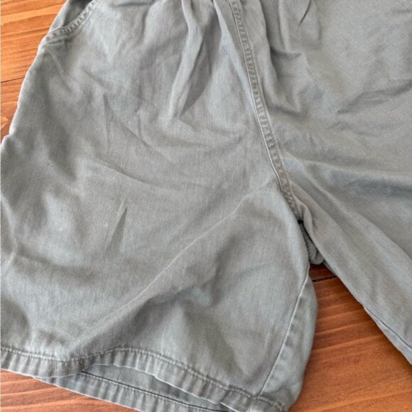 Kids Olive Green Elastic Waist Shorts - Picture 7 of 9